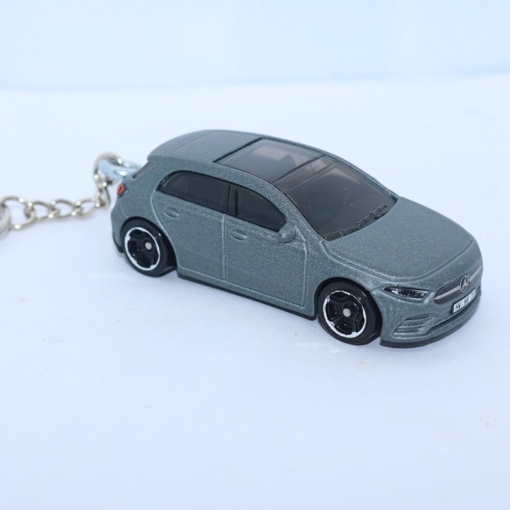 Hot Wheels 2019 Mercedes A-Class CUSTOM keychain gray-silver 1/64 scale